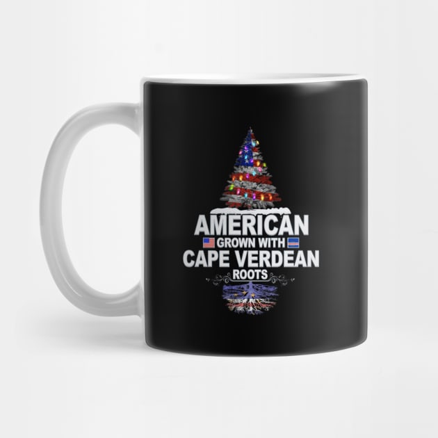 Christmas Tree  American Grown With Cape Verdean Roots - Gift for Cape Verdean From Cape Verde by Country Flags